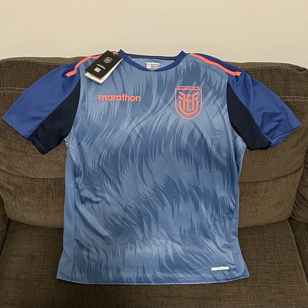 Marathon Authentic Ecuador National Team Soccer Training Jersey Men’s Sz: L